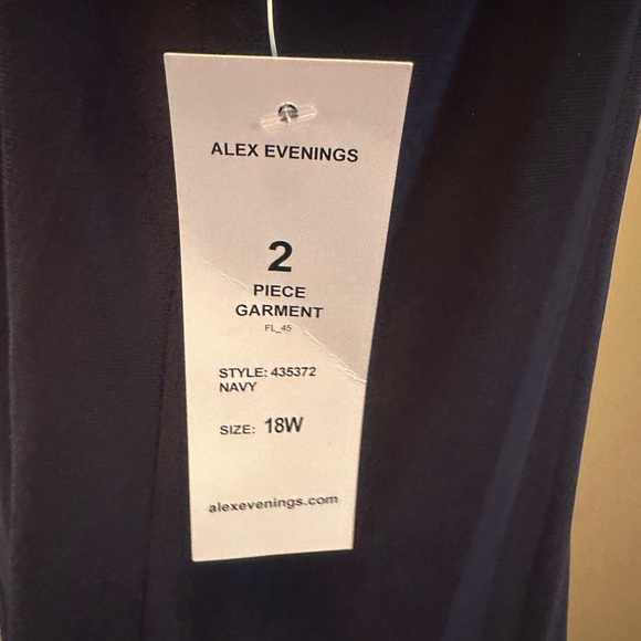 NWT Alex Evenings - 435372 Plus Size Sleeveless A-Line Dress 18W (No jacket) - Picture 9 of 15